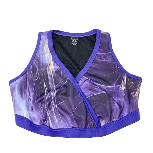 Reebok Sports Bra Womens Plus Size 18 20 Purple - Picture 1 of 7